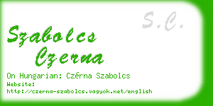 szabolcs czerna business card